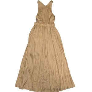 Forever21 Tan Sleeveless Backless Tan Maxi Dress Sz S